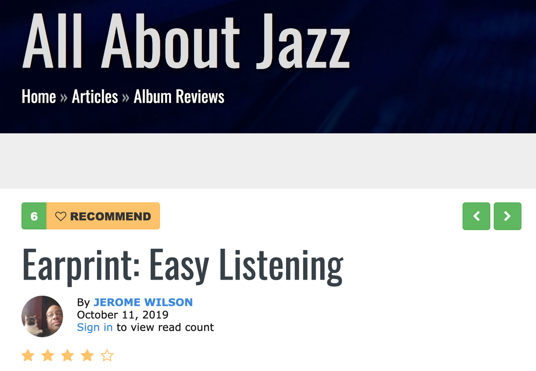 All About Jazz Review of Earprint album Easy Listening